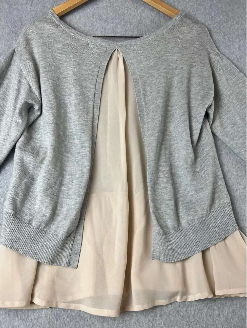 Maison Jules Pullover Knitted Sweatshirt Womens Size XS Classy Preppy Feminine